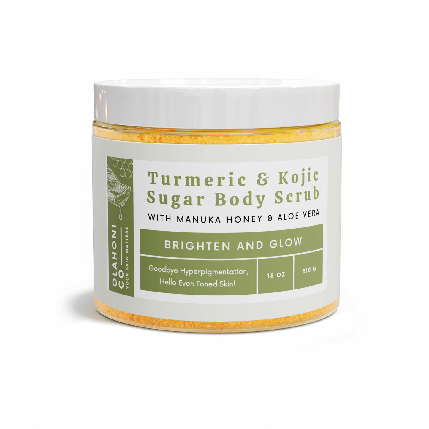 Turmeric & Kojic Sugar Body Scrub 18 Oz