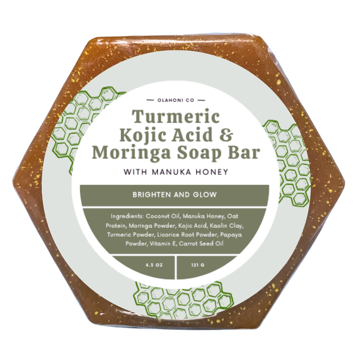 Turmeric, Kojic Acid & Moringa Soap Bar